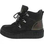 Marc O'Polo Lace up Bootie Damenschuhe Schnürstiefel Grau Freizeit