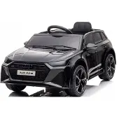 Audi Batterieauto Rs6 4X4 12 V mit Fernbedienung, Musik, Lichtern-Schwarz
