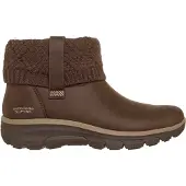 SKECHERS Easy Going Damenschuhe Reißverschluss Schaftstiefel Braun Freizeit
