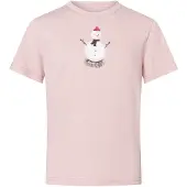 Super.natural - Kid's Snowman Tee - Merinoshirt Gr 128 rosa