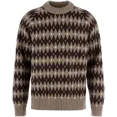Fjällräven övik Jacquard Knit M suede brown-black oak (244-294) S
