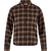 Fjällräven övik Boxy Flannel Shirt W black-wood brown (550-265) XXS