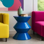 Dmora Ilam - Couchtisch, 40x50x38h cm Blau, Modernes Design