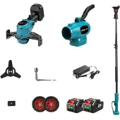 OEM Rasenmäher, 2500W Leistung, Multifunktionaler Laubbläser, 2 Batterien Set