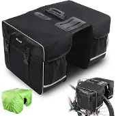 OEM Doppelte Fahrradtasche mit Regenschutz, 30 Liter Fassungsvermögen, robust und wasserdicht.