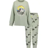 Blue Seven Schlafanzug , Herren, Gr. 116/122, grün (gletscher), Jersey, Obermaterial: 100% Baumwolle, bedruckt, unifarben, Basic lang, Rundhals, Homewear-Sets Schlafanzug, Baumwolle