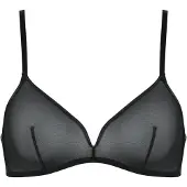 Naturana Bügelloser BH , Damen, Gr. 95, Cup C, schwarz, Obermaterial: 91% Polyamid, 9% Elasthan, BHs Bügelloser BH