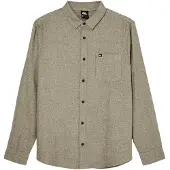 Quiksilver Langarmhemd "Motherfly Heather", Herren, Gr. XL, grau (grape leaf heather), Obermaterial: 100% Baumwolle., Hemden Langarmhemd