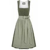 Nübler Dirndl NÜBLER "Dirndl midi Kira", Damen, Gr. 40, EURO, grün, Obermaterial: 100% Polyester PES., Kleider Dirndl