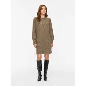 Vila Strickkleid "VINIKOLINA O-NECK L/S KNIT DRESS - NOOS" Materialmix, regular fit