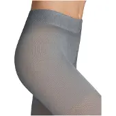Falke Fable Estate Damen Strumpfhose, 42-44, Grau, Geometrisch,AnderesMuster, Schurwolle