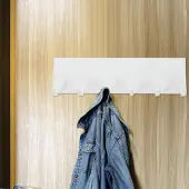 Markenlos Organizer mit kräftigen Magnethaken und magnetischer Hakenleiste aus rostbeständig beschichtetem Kohlenstoffstahl für Bad und Wohnbereich, zur einfachen Montage ohne Bohren