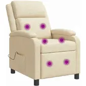 Syfax Massage Relaxsessel Creme Stoff