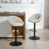 Sweiko Barhocker 2er Set Drehbar Barstuhl mit Armlehnen und Rückenlehne für Küche