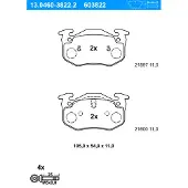 Ate Bremsbelagsatz, Scheibenbremse 13046038222 für RENAULT
