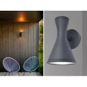 Lutec BRUND, Oberfläche, Kegelförmig, 1 Glühbirne(n), GU10, IP44, Schwarz