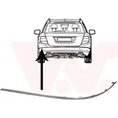 VAN WEZEL Zier-/Schutzleiste, Stoßfänger 3091555 hinten links für MERCEDES-BENZ