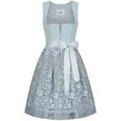 Nübler Dirndl NÜBLER "Dirndl mini Garbine", Damen, Gr. 44, EURO, blau, Obermaterial: 100% Polyester PES., Kleider Dirndl