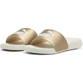 Puma Damen Popcat 20 Metallic Glam Slide Sandal, Gold-Warm White, 42 EU