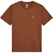 Element Sporttop "Icon Embroidery", Herren, Gr. S, braun (sepia), Obermaterial: 100% Baumwolle., Tops Sporttop