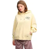 Superdry für Damen. W2012575D Beige Kapuzenpullover Luxe Casual Relaxed (M), Lässig, Polyester