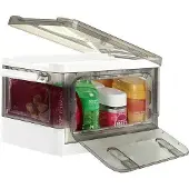 OEM Stapelbare Organizerboxen 14l, durchsichtig, grau, weiß, mit Rädern