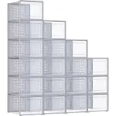 OEM Schuhboxen-Set 18-teilig transparent-grau
