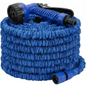 Avizar , Dehnbarer Gartenschlauch 22,5m mit Spritzpistole, Blau