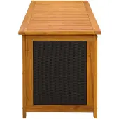 vidaXL Gartenlagerbox 243 L Massivholz Akazie 150 x 50 x 56 cm Schwarz