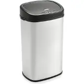 SVITA Sensor-Mülleimer 58L Edelstahl Mülleimer mit Sensor Abfalleimer Silber