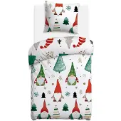Darymex Bettwäsche, Flanellbettwäsche, für den Winter, warm 140x200 31517-2 Weihnachtswichtel