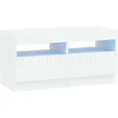 Syfax LED-TV-Schrank Weiß Holzwerkstoff