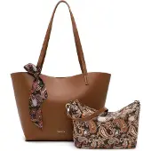 Tamaris Shopper "Shopper TAS Margarethe", Damen, Gr. B/H/T: 45cm x 29cm x 12cm 0, braun (cognac 700), Polyester, Taschen Shopper