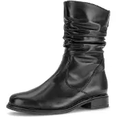 Gabor Stiefelette , Damen, Gr. 38, schwarz, Kalbsleder, unifarben, Schuhe Stiefelette, Blockabsatz, Kurzstiefel mit Innenreißverschluss, G-Weite