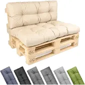 Garronda Palettenkissen Set 2-teilig wasserabweisend UV- & Wasserfest Palettensofa GD-0252 Cappuccino