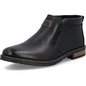 Rieker Stiefelette , Herren, Gr. 42, schwarz, Glattleder, Schuhe Stiefelette, Reißverschluss-Stiefelette mit riekerTEX Ausstattung, schmale Form