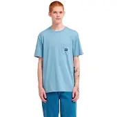 Element Sporttop "Icon Label Pocket", Herren, Gr. M, blau (faded denim), Obermaterial: 100% Baumwolle., Tops Sporttop