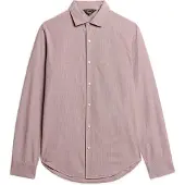 Superdry für Herren. M4010860A Lässiges langärmeliges rosa Hemd (S), Baumwolle, Langarm