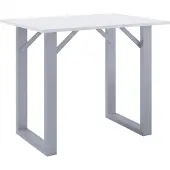 VCM Bartisch "Holz Bartisch Stehtisch Tisch Tresen Xona 110x50cm", weiß (silber, weiß), B:110cm T:50cm, Tische, Bartisch