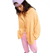 Roxy Longsleeve "Morning Shine", Damen, Gr. M, orange (mock orange), Obermaterial: 100% Baumwolle., Shirts Longsleeve