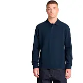 Timberland Mens LS Pique Polo dark sapphire S