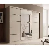 Fun-Möbel Schiebetürenschrank Schrank OSLO in Cashmere matt 250x215x58 cm