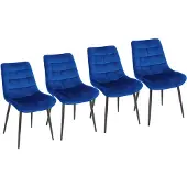 INLEA Esszimmerstühle, 4er-Set ARDEN – dunkelblau