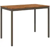 Syfax Gartenbar-Tisch NAARDEN Natur und Kaffee 141 x 80,5 x 105 cm