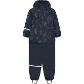 CeLaVi Regenbekleidung M/u Träger - Fleece - PU - Navy m. Print - - 130 - Regenkleidung