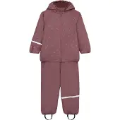 CeLaVi Rainwear Set - Aop, w. Fleece rose brown (6940) 80