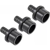 OEM PVC-Schlauchverbinder 16mm x 32mm schwarz für Gartenschlauch