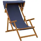 vidaXL Liegestuhl 2 pcs 3 Position Massives Eukalyptus Holz Blau