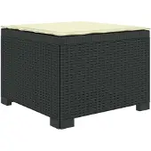 vidaXL 1-Sitzer Garten-Sofa mit Kissen Rattan-Look PP Anthrazit
