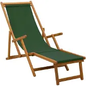 vidaXL Klappbare Sonnenliege 2 pcs 3 Position Massives Eukalyptus Holz